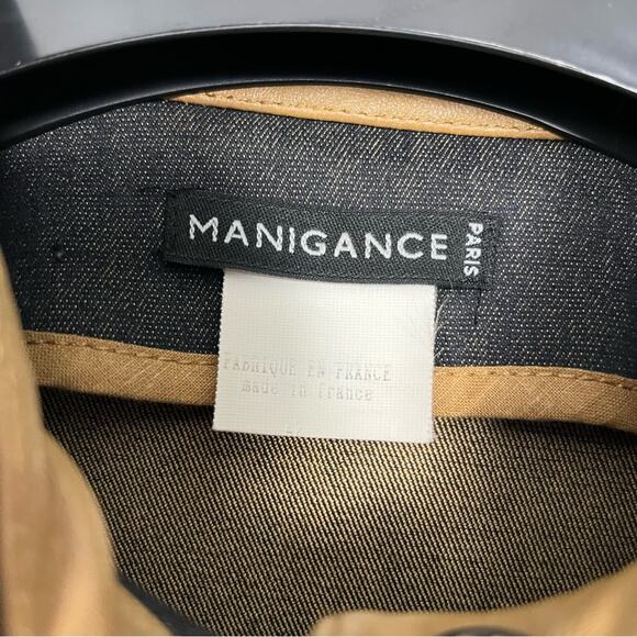 Manigance Paris Vintage Denim Jean Jacket Patchwork Y2K FR Women's Size 10 - Picture 7 of 12